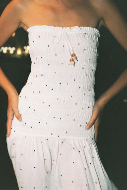 POMPOM MIDI DRESS - Zara фото 4