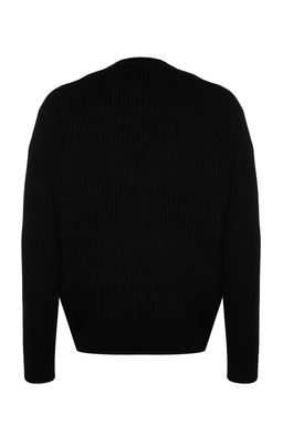 TRENDYOL MAN Indigo Oversize Bisiklet Yaka Dokulu Kazak TMNAW24KZ00032 - Trendyolmilla фото 22