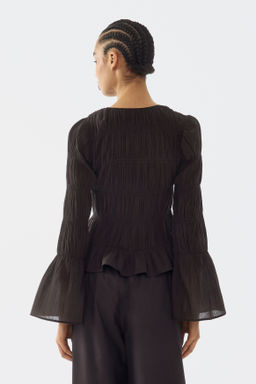 Blusa fruncida de algod?n - H&m фото 7