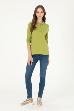 Женский базовый свитшот фисташкового цвета - U.s. polo assn фото 4