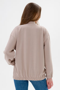 Бомбер из коттон фита какао макси - Амадэль фото 17