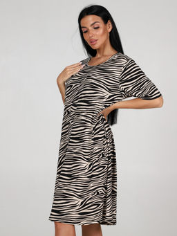 937 ПЛАТЬЕ ЖЕНСКОЕ (Черно-бежевый) - А-дина фото 5