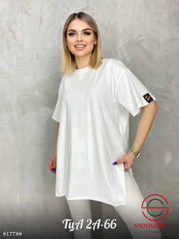 Футболка женская однотонная