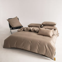 Комплект постельного белья Однотонный Сатин Элитный на резинке OCER022 180*200*30;160*200*30;140*200*30 2 спальный 4 Наволочки