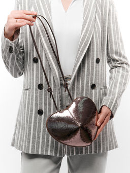 LACCOMA сумка НИ836-бронзовый натуральная кожа хлопок