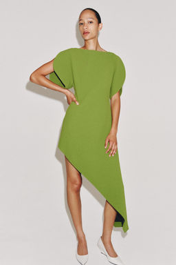 VESTIDO ASIM?TRICO ZW COLLECTION / Verde