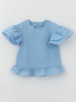 Блуза для девочки с коротким рукавом, голубой - Lesi kids фото 15