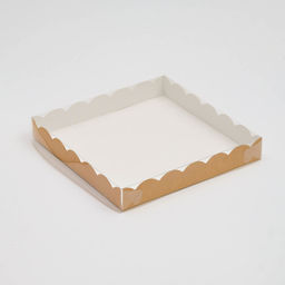 Цена за 10 шт. Коробочка для печенья, крафт, 20 х 20 х 3 см
