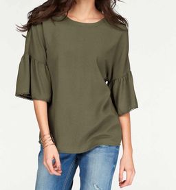 Блузка, оливковая