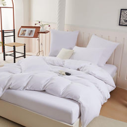 КПБ Candies Бархат Сатин с простыней на резинке по кругу CANBSR01 Семейный