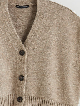 V Yaka Oversize Kad?n Triko Yelek