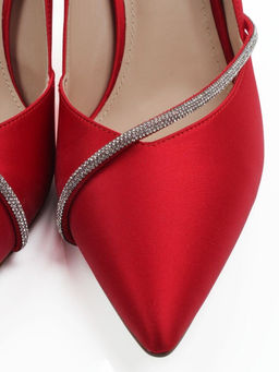 06-S3-7184 RED Туфли женские "Лодочки" (текстиль)