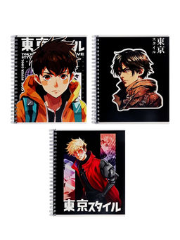 Компл тетр из 3шт 96л кл на гребне Аниме Парень, обл мел карт, офсет (10296911)