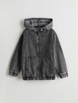 Kap??onlu Erkek ?ocuk Jean Ceket