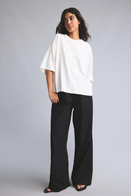 %100 Pamuk Loose Fit K_sa Kollu Ti__rt - Defacto фото 2