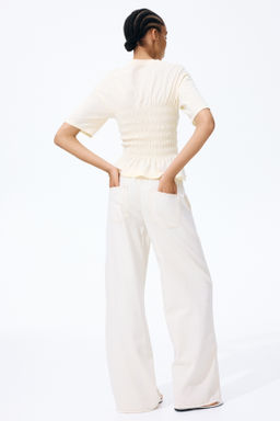 Pantal?n denim con cord?n de ajuste - H&m фото 6