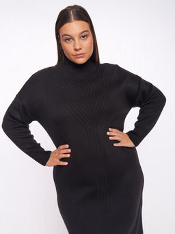 Черное вязаное платье PP91566BLK01 - Артесса фото 4