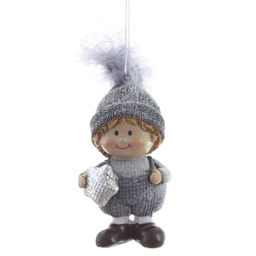 Фигурка декоративная подвесная "Дети", L4 W3 H7,5 см, 2в.