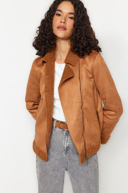 TRENDYOLMILLA Kahverengi Pelus Detayl? Mont TWOAW24MO00368 фото 2