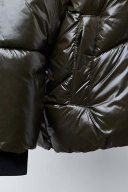 WATER-REPELLENT QUILTED COAT WITH HOODIE - Zara фото 6