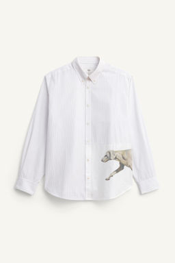 LIMITED EDITION STRIPED PATCHWORK PRINT SHIRT - Zara фото 6