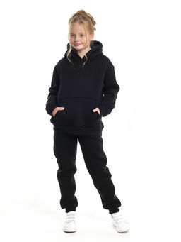 Спортивный костюм для девочки утепленный 22-7606 черный - Mini maxi фото 5