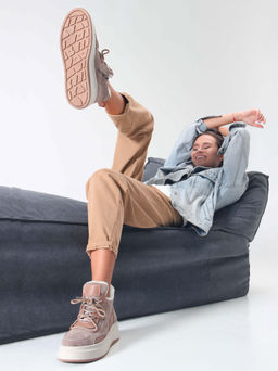 Ботинки 229.windybe. Капучино замша/Мех