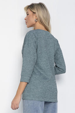 Блуза В гармонии с собой (серо-зеленая) Б12424 - Lt collection фото 2