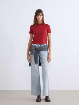 Bisiklet Yaka Kad?n Ti??rt