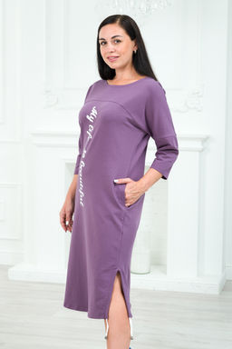 Платье женское из футера My life черничный