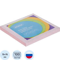 Стикеры ATTACHE Bright colours с клеев.краем 76х76 розовый 100л  фото 2