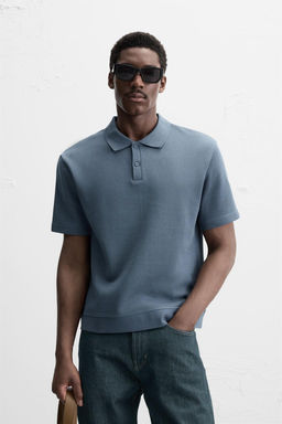 INTERLOCK TEXTURED POLO SHIRT - Zara фото 2
