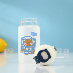 Бутылка для воды «Космос», 370 мл, 7×17 см, матовое стекло, рисунок МИКС