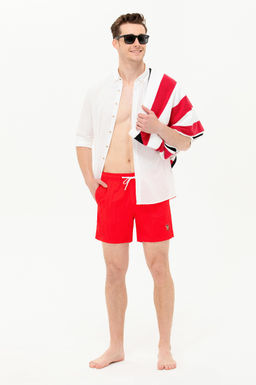 Мужские красные морские шорты - U.s. polo assn фото 14
