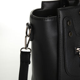 Сумка женская тоут, на молнии, цвет чёрный - Simaland фото 5