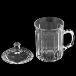 Кружка стеклянная Анчан 320мл, д8см, h10,5см, стеклянная крышка, общая h14,5см, в коробке, Дели Гласс (Deli Glass) (Китай) - Домашняя мода фото 4