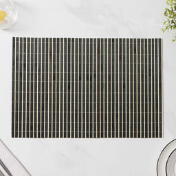 Салфетка сервировочная на стол «Соломка черная», 45×30 см, чёрная