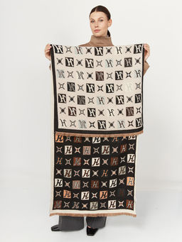 в составе ШЕРСТЬ и КАШЕМИР Большой, мягкий, теплый  двусторонний палантин - Tantino фото 2