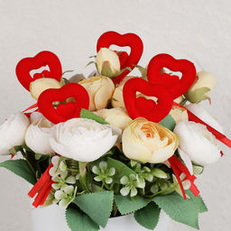 Декоративное украшение Сердце набор 12 шт 22 см топпер / DYS-22 /уп 200/ - Галеонтрейд фото 2