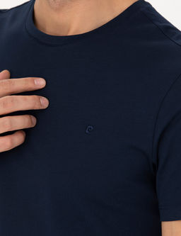 Lacivert Slim Fit Basic Ti__rt