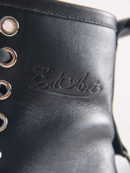 Ботинки 329.зиплайнbl.Черный/шерсть