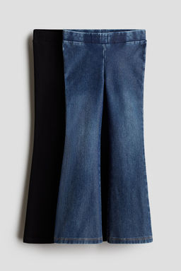 Pack de 2 leggings acampanados