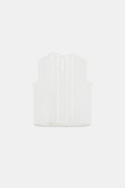 BLUSA ROM?NTICA BORDADA ZW COLLECTION / Blanco - Zara фото 6