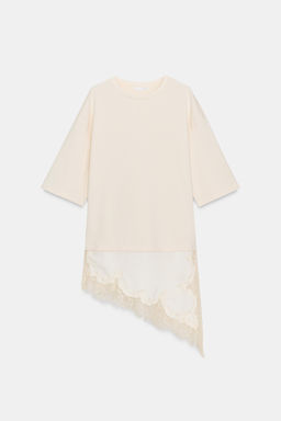 CONTRAST LACE T-SHIRT - Zara фото 4