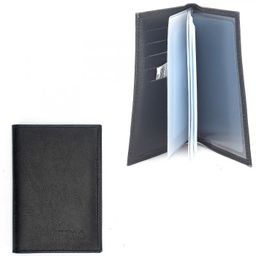 Обложка для автодокументов Croco-АВ-101 н/к, черный матовый (3) 225723