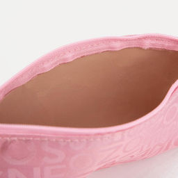 Цена за 2 шт. Косметичка-пенал на молнии, маленькая, с буквами, розовая