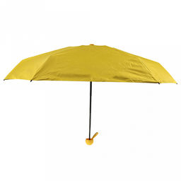 Зонт-мини механический Палитра UPF50+ ткань эпонж (полиэстер) + черное УФ-покрытие, 6 лучей, д/купола 90см, 5 сложений, 18см в сложенном виде, механизм против ветра, ручка с покрытием soft-touch, цвет желтый, 218гр (Китай) - Домашняя Мода фото 2