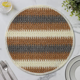 Салфетка сервировочная Доляна Vincula, d=38 см, цвет коричневый  фото 2