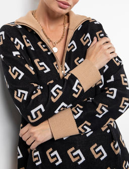 Джемпер из двуслойной вязки Жаккард - Vilatte фото 5