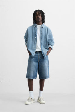BAGGY FIT DENIM BERMUDA SHORTS